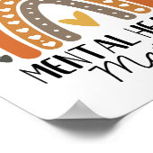 Soort Mentale Gezondheidsproblemen Polka Dot Rainb Poster (Hoek)