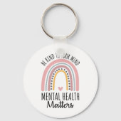 Soort Mentale Gezondheidsproblemen Polka Dot Rainb Sleutelhanger (Voorkant)