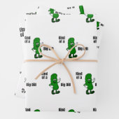 Soort van een Big Dill Pickle Wrapping Paper Sheet (In situ)