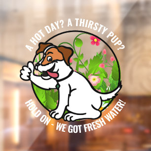 Soort Vriendelijk Warme Dag Vers Water Raam Sticke Raamsticker