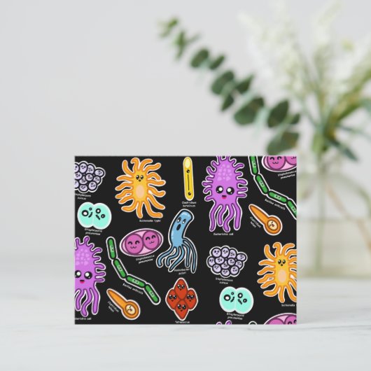 Soorten bacteriën briefkaart (Staand voorkant)