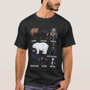 Soorten beren Wilde dieren Dierenliefhebbers Natuu T-shirt