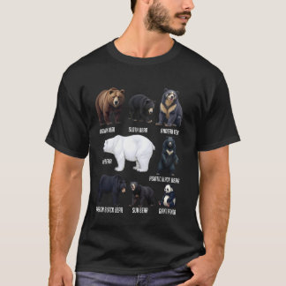 Soorten beren Wilde dieren Dierenliefhebbers Natuu T-shirt