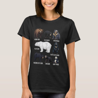 Soorten Beren Wildlife Dierenvrienden Natuur Explo T-shirt
