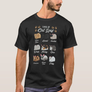 Soorten Cat Loaf Katten Kitty Kitten Kat Kat Moede T-shirt