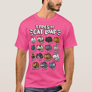 Soorten Cat Loaf Kitten Broodliefhebber Foodie Sch T-shirt