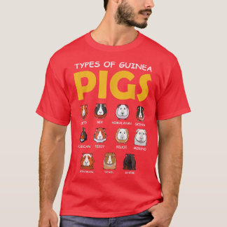 Soorten cavia's, luipkuikens en pekknaagdieren t-shirt