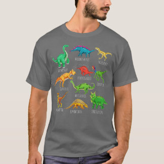 Soorten dino-identificatie van dinosaurussen 3 t-shirt