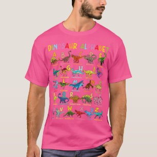 Soorten dinosauriërs Alfabet A-Z ABC Dino Identifi T-shirt