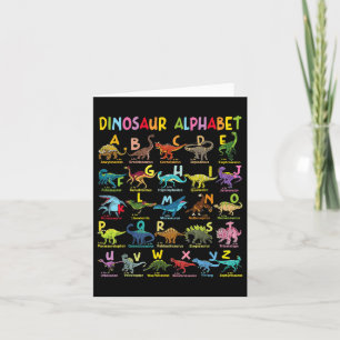 Soorten dinosaurussen Alfabet A-Z ABC Dino Identif Kaart