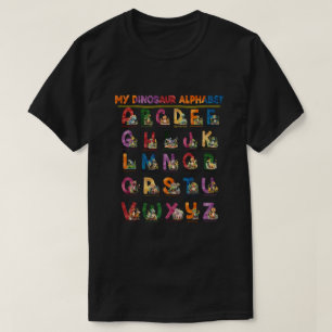 Soorten dinosaurussen Alphabet A-Z ABC Dino T-shirt