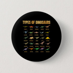 Soorten dinosaurussen - Dino-identificatie - Rex D Ronde Button 5,7 Cm