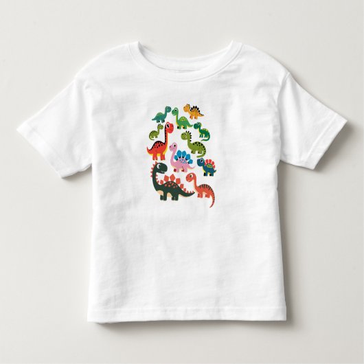 Soorten dinosaurussen, Schattigee dinosaurussen Kinder Shirts (Voorkant)