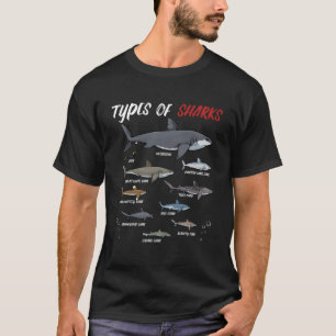 Soorten haaien Dierlijke Ocean Scuba Duiken Grappi T-shirt