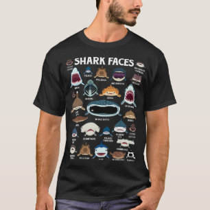 Soorten haaiengezichten identificeren geboorthday t-shirt