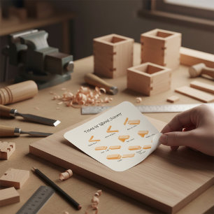 Soorten houten schrijnwerk - Geïllustreerde gids Vierkante Sticker