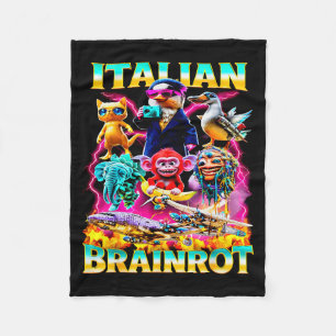 Soorten Italiaanse Brainrot Meme Karakter Hand Get Fleece Deken