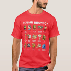 Soorten Italiaanse Brainrot Meme Karakter Hand Get T-shirt
