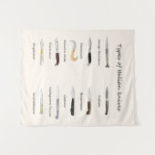 Soorten Italiaanse messen - Geïllustreerd Wandkleed (Voorkant (horizontaal))