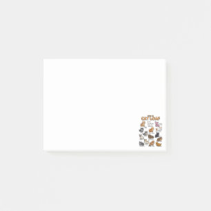 Soorten Kat Broodje Schattige Kitten Kawaii Katten Post-it® Notes