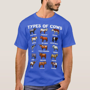 Soorten Koeien Funny Farmer Koe Costume Cute Farmi T-shirt