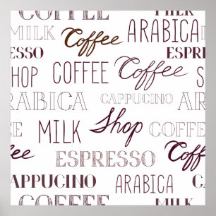 Soorten koffie-Drinken Poster