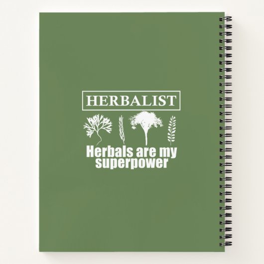 Soorten kruiden kruidkundige notitieboek (Achterkant)