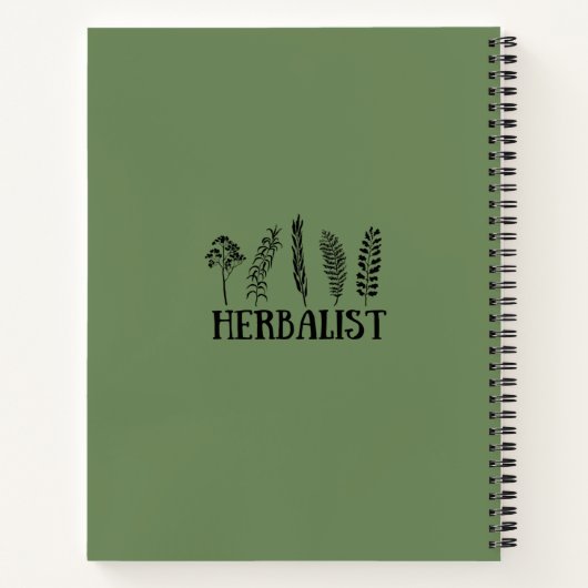 Soorten kruiden kruidkundige notitieboek (Achterkant)