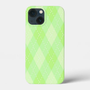 SOORTEN LIME GROENE DIAMOND PATTERS iPhone 13 MINI HOESJE