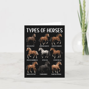Soorten Paarden Shirt Funny Horse Breed Horseback Kaart
