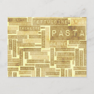 Soorten pasta's en assortiment pasta's briefkaart