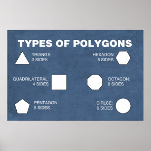 Soorten polygons Poster