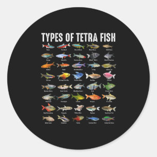 Soorten Tetra Vissen - Tetras Aquarium Vissen Soor Ronde Sticker