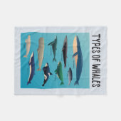 Soorten walvissen en zoogdiervariëteiten fleece deken (Voorkant (Horizontaal))