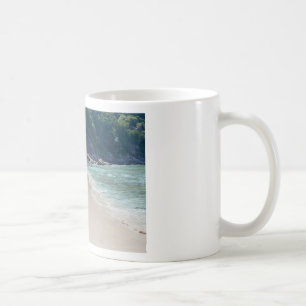 Soortgelijk strand en turkooisblauw zee koffiemok