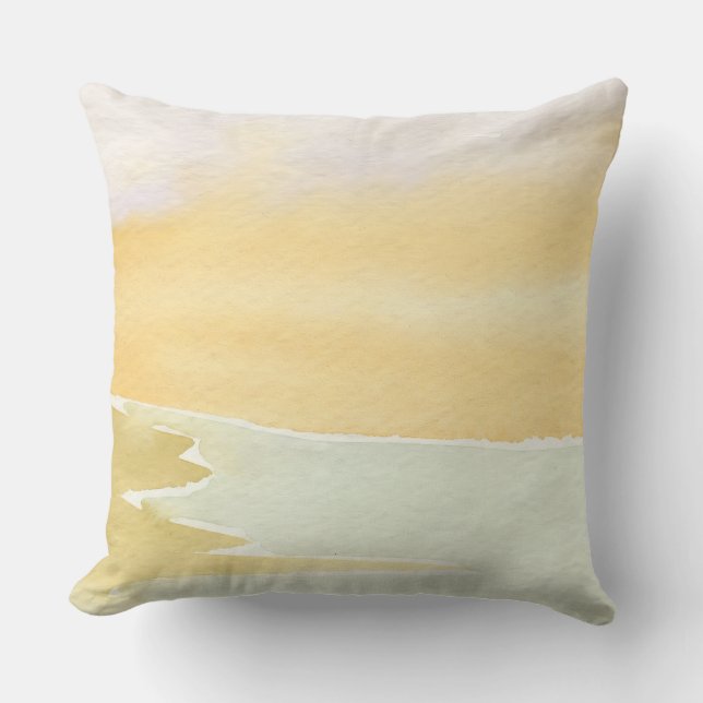 Soothing Abstract Landscape Throw Pillow Kussen (Voorkant)