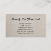 Soothing Beach Meditation Carte de visite de guéri (Dos)