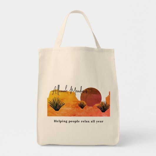 Soothing Desert Moon Meditation Tote Bag (Voorkant)