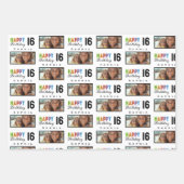 Sophia Aangepaste Naam Leeftijd 16 Verjaardag Wrap Inpakpapier Vel (Voorkant)