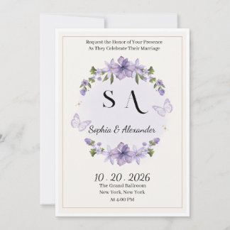 Sophia & Alexander Luxe Trouwuitnodiging | Ele Kaart