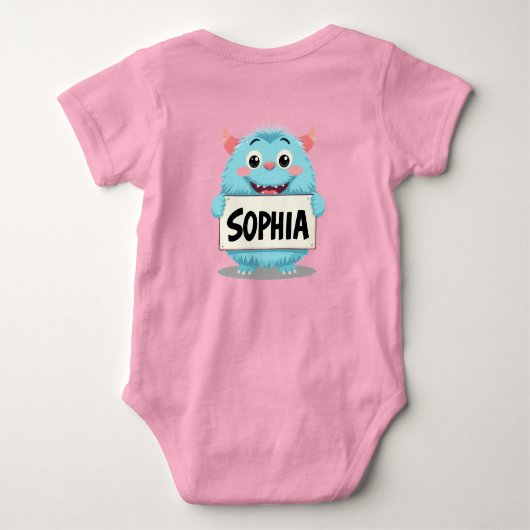 Sophia and the Friendly Blue Monster Romper (Achterkant)