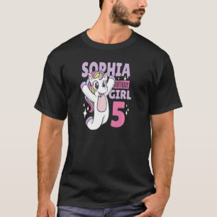 Sophia Birthday Girl 5 jaar feest viering Uni T-shirt