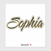 Sophia black gold Lettering Aufkleber Sticker (Vel)