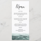 SOPHIA | Cartes de menu d'aquarelle de l'océan tro (Devant)