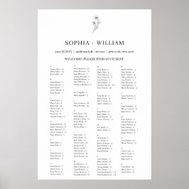 Sophia Elegant Alfabetisch Zitdiagram Poster