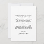 Sophia foto Moderne bruiloft Bedankkaart (Achterkant)