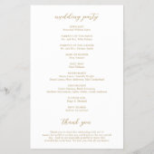 Sophia Gold Modern huwelijksprogramma (Achterkant)