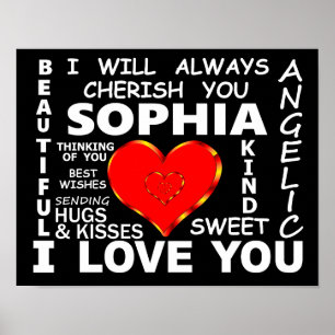 Sophia Ik hou van je Poster