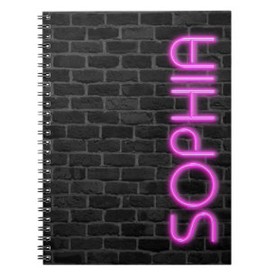 SOPHIA in PINK Neon Lights Notitieboek