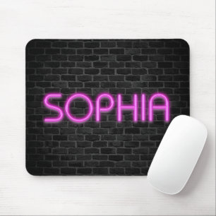 SOPHIA in roze neonverlichting Muismat